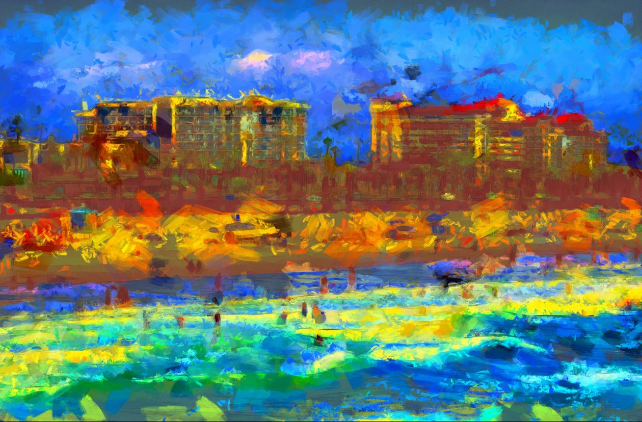 Beach,2020,(mixed media) - Alexei Makhov