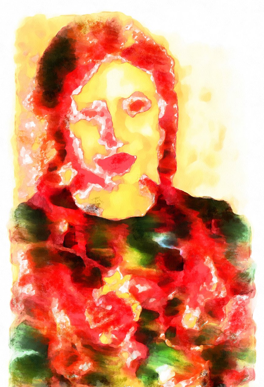 Portrait de la nièce,2020,(mixed media) - Alexei Makhov