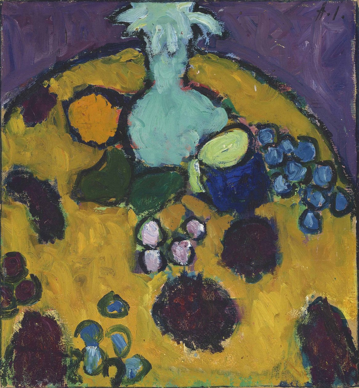 Nature morte avec nappe brodée - Alexej von Jawlensky
