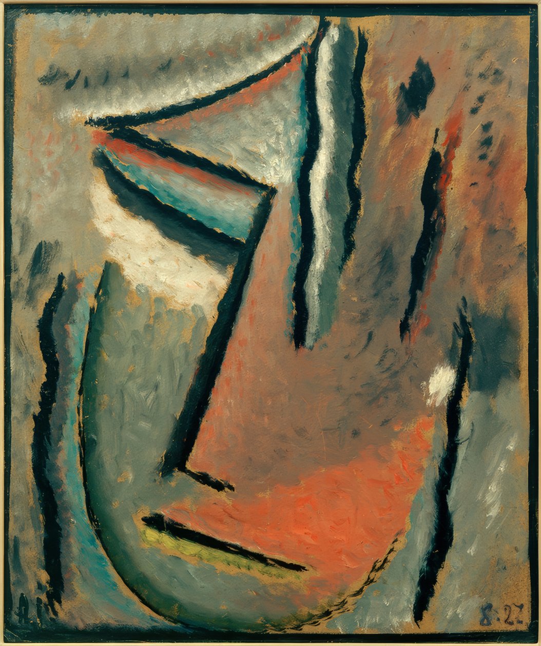 Tête abstraite : Douleur muette - Alexej von Jawlensky