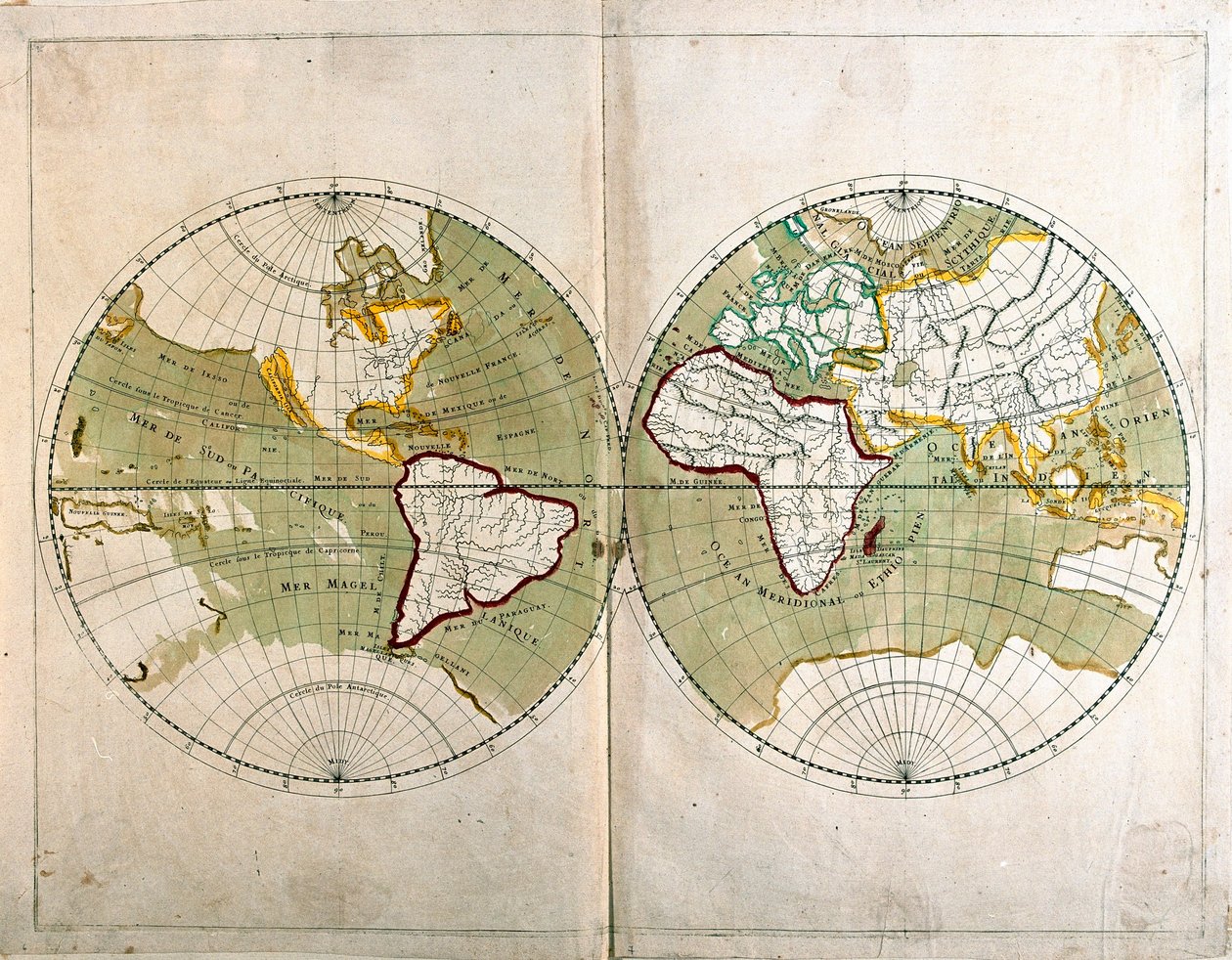 Carte du monde - Alexis Hubert Jaillot