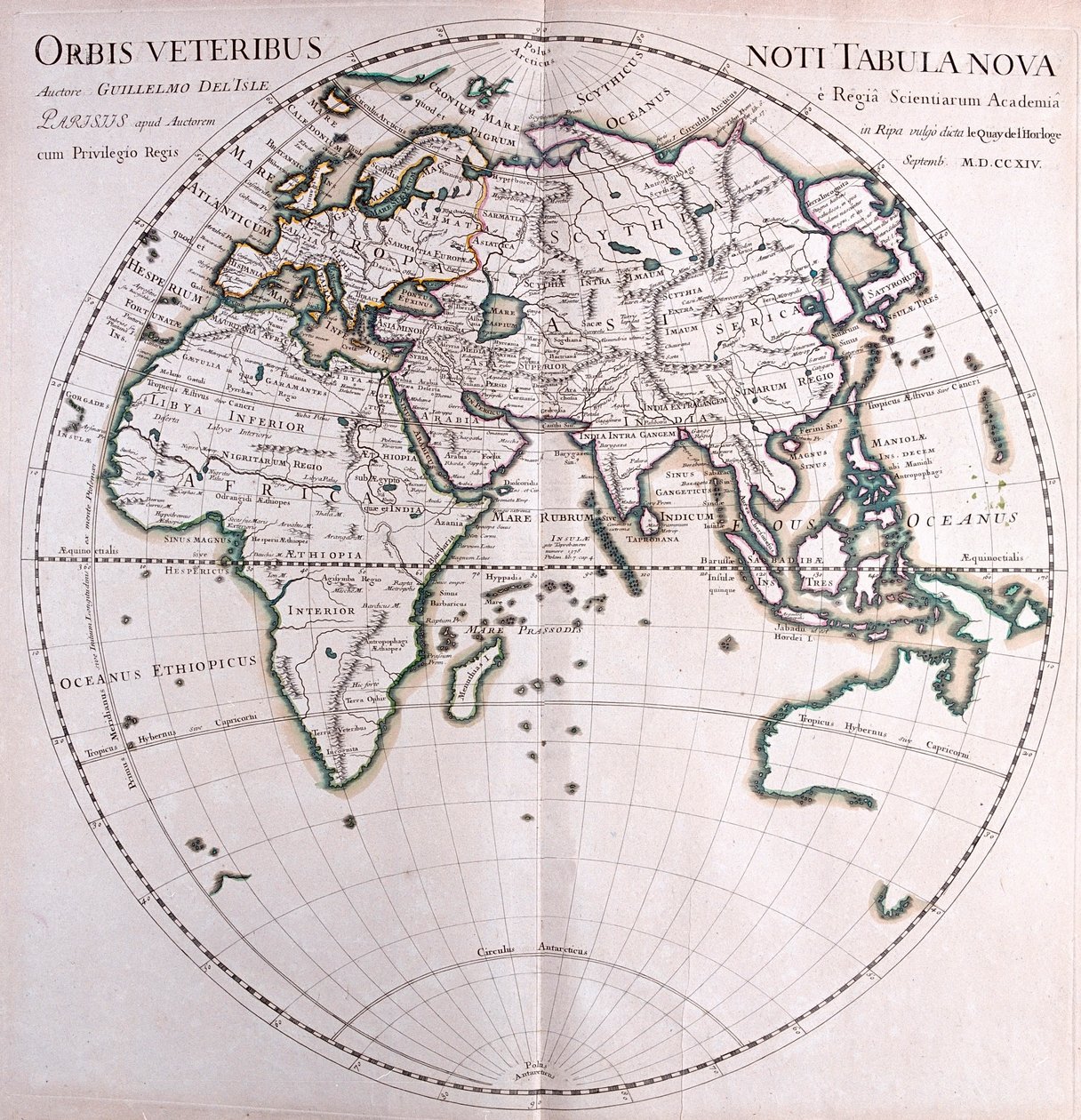 Carte du monde - Alexis Hubert Jaillot