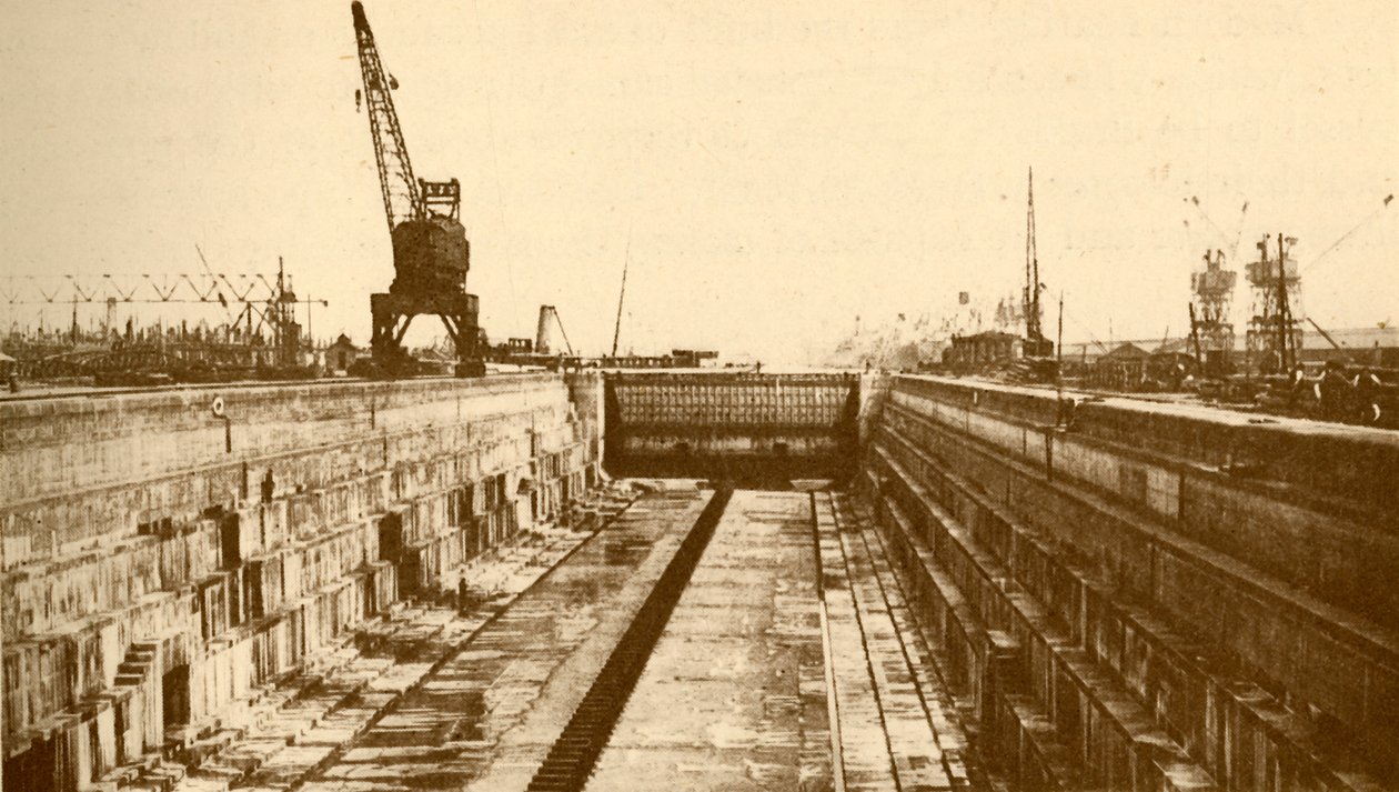 Albert Dock Extension, Port de Londres, vers 1930 - Alfieri