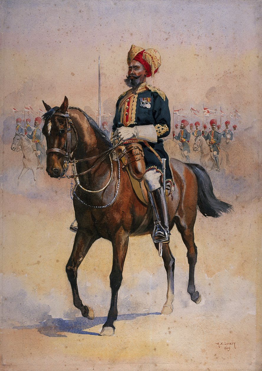 Soldat des 14e lanciers de Jat de Murray, Risaldar-Major, illustration pour 