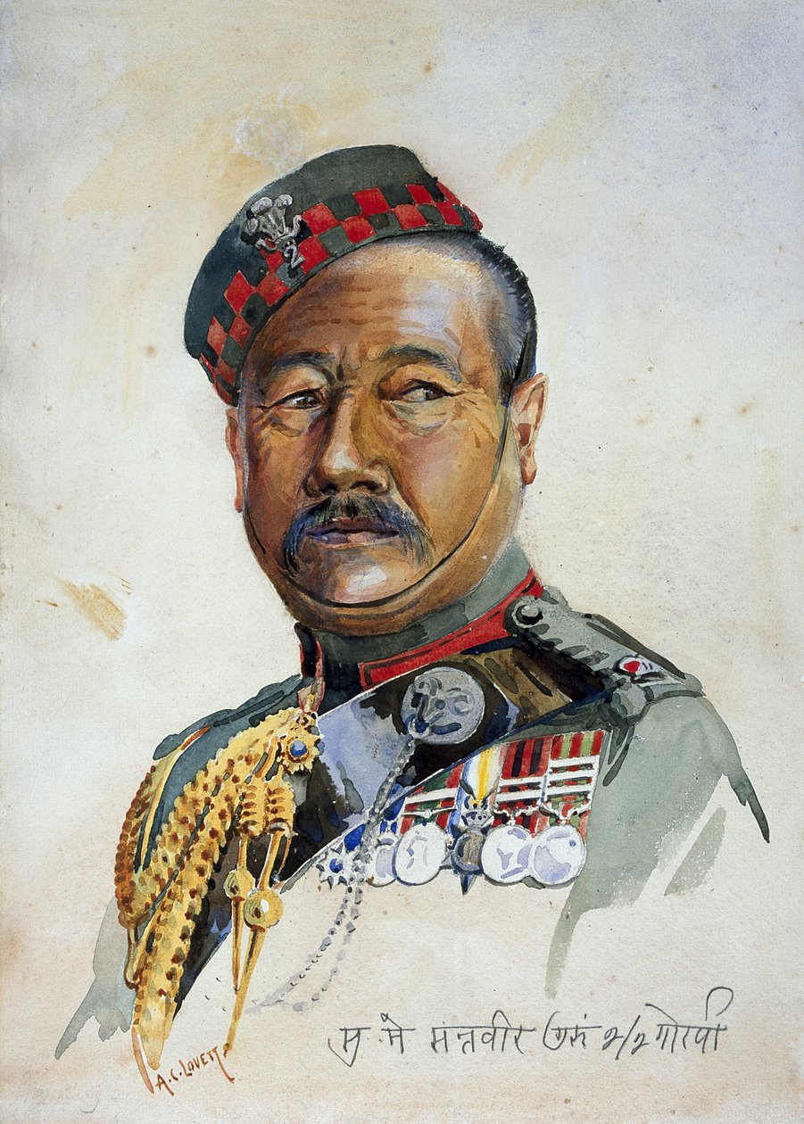 Subadar-Major Gurung Gurkha, illustration de 