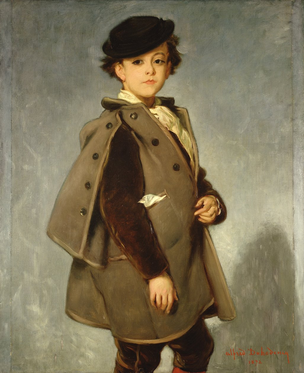 Edmond Dehodencq (1860-87) portant une cape Inverness, 1872 - Alfred Dehodencq