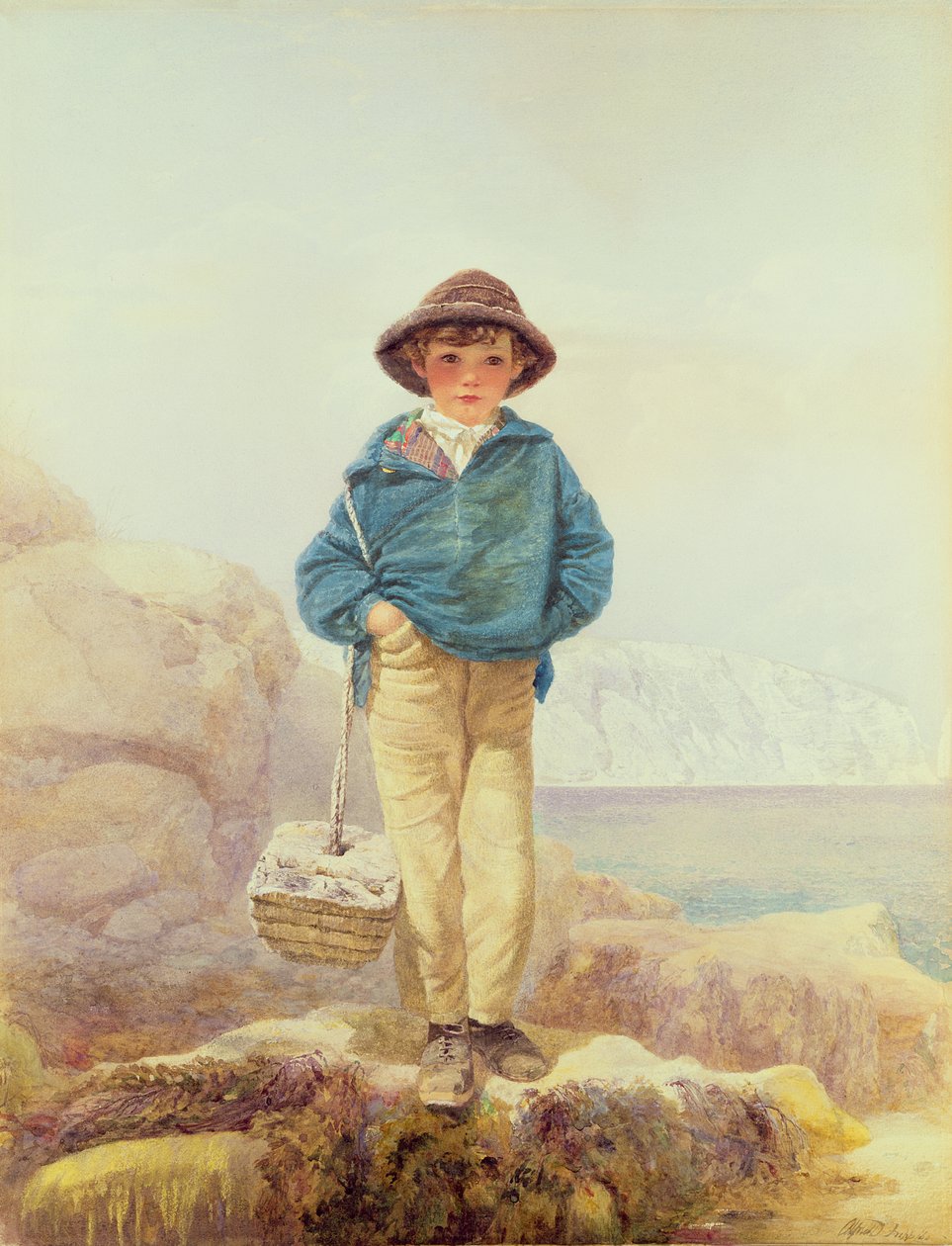 Jeune Angleterre - Un garçon pêcheur - Alfred Downing Fripp