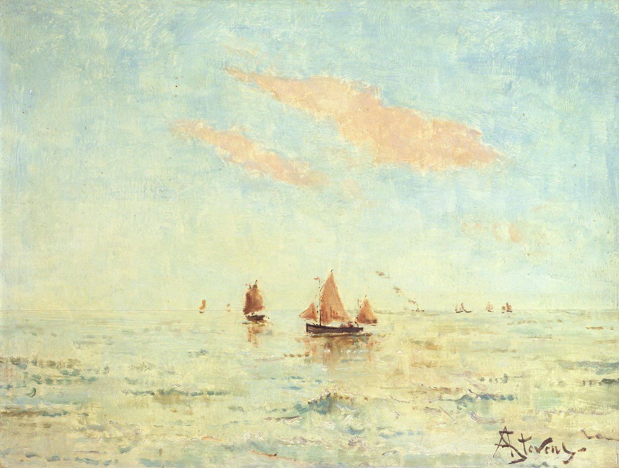 La mer au large de Tréport, c.1880 - Alfred Emile Stevens