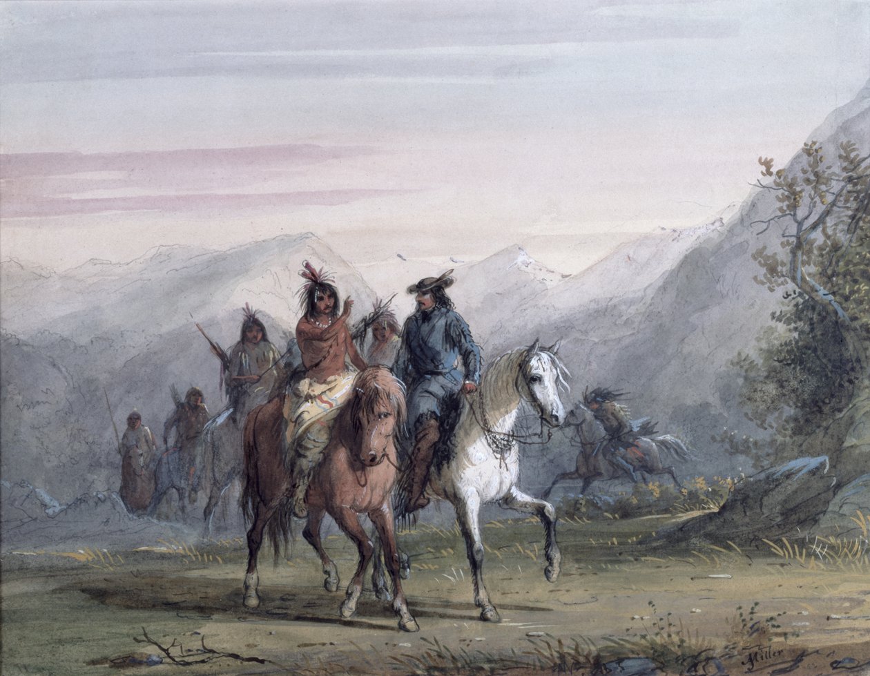Conversation par signes, 1837 - Alfred Jacob Miller