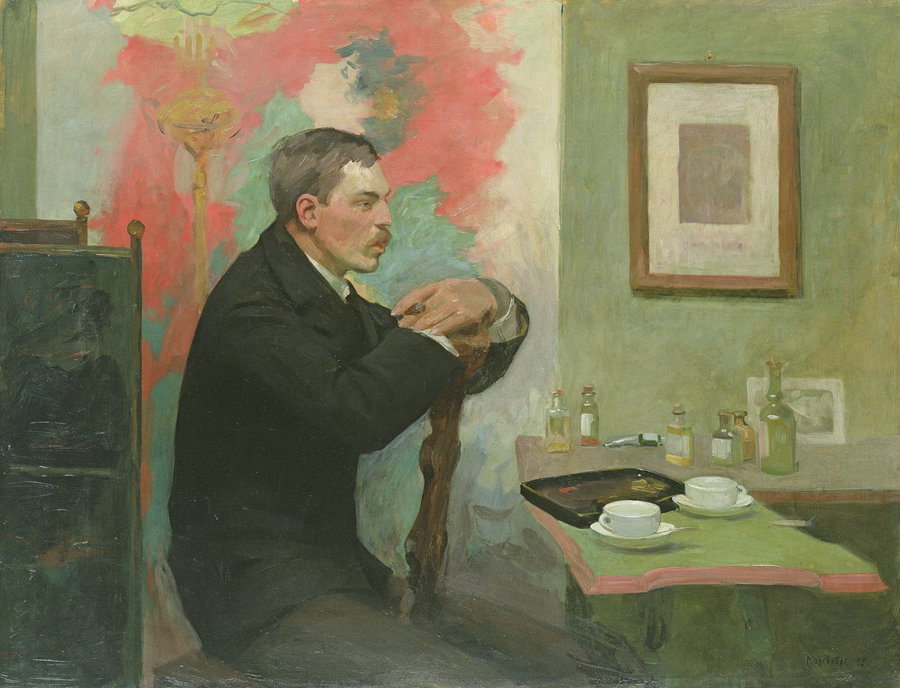 Le peintre Julius Wohlers dans son atelier, 1895 - Alfred Mohrbutter