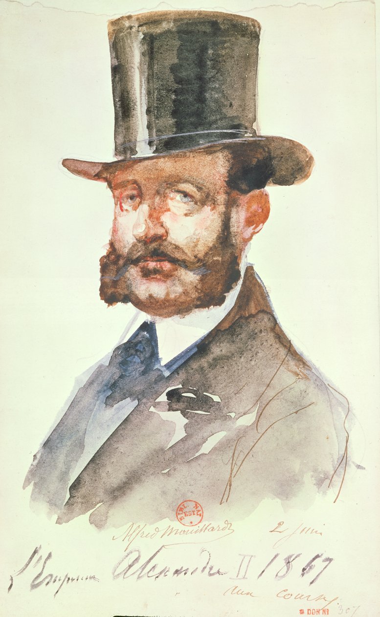 Empereur Alexandre II (1818-81) aux courses, 2 juin 1867 - Alfred Mouillard