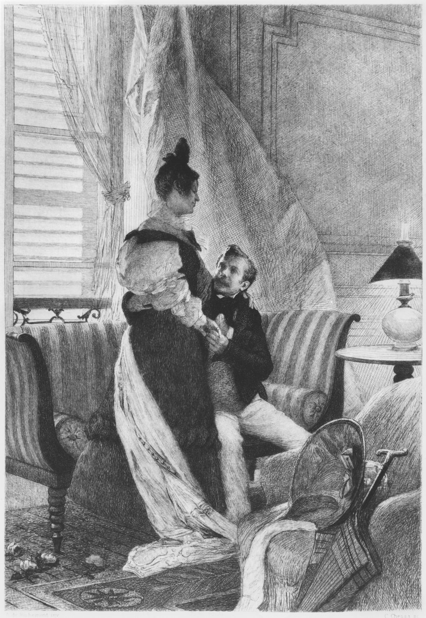 Emma Bovary et Rodolphe, illustration de 