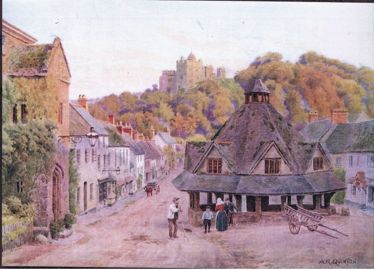 Dunster, Somerset, de The Cottages and the Village Life of Rural England publié par Dent & Sons Limited, 1912 - Alfred Robert Quinton