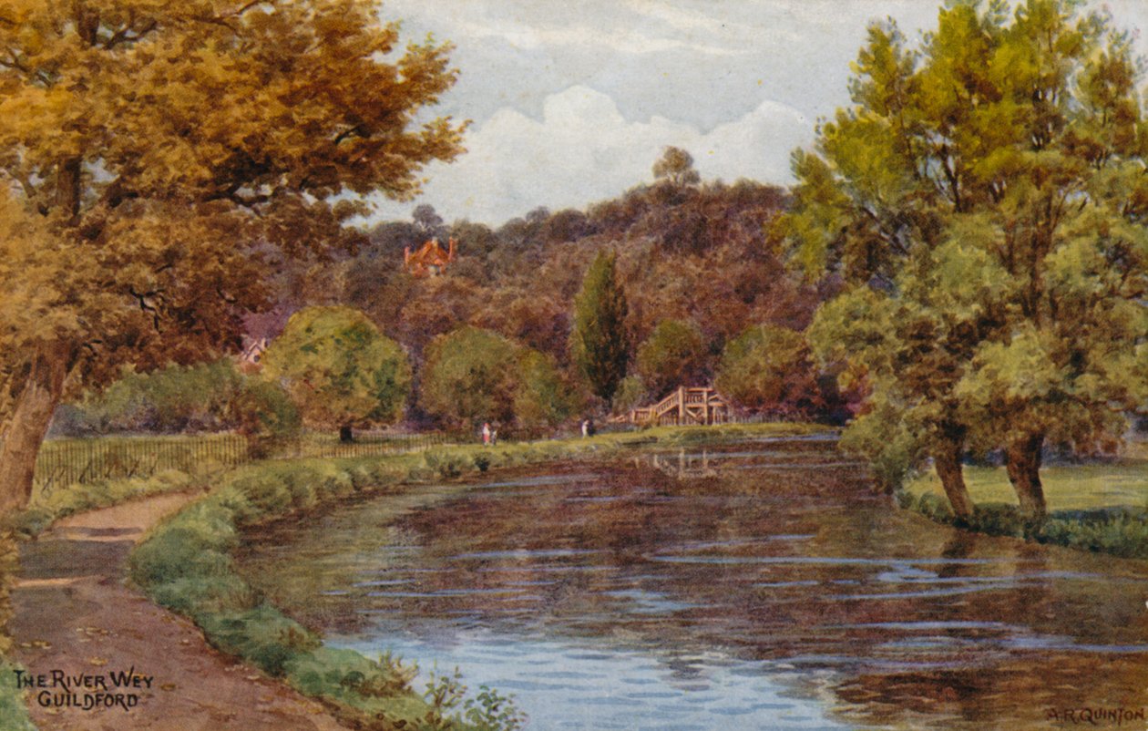 La rivière Wey, Guildford - Alfred Robert Quinton