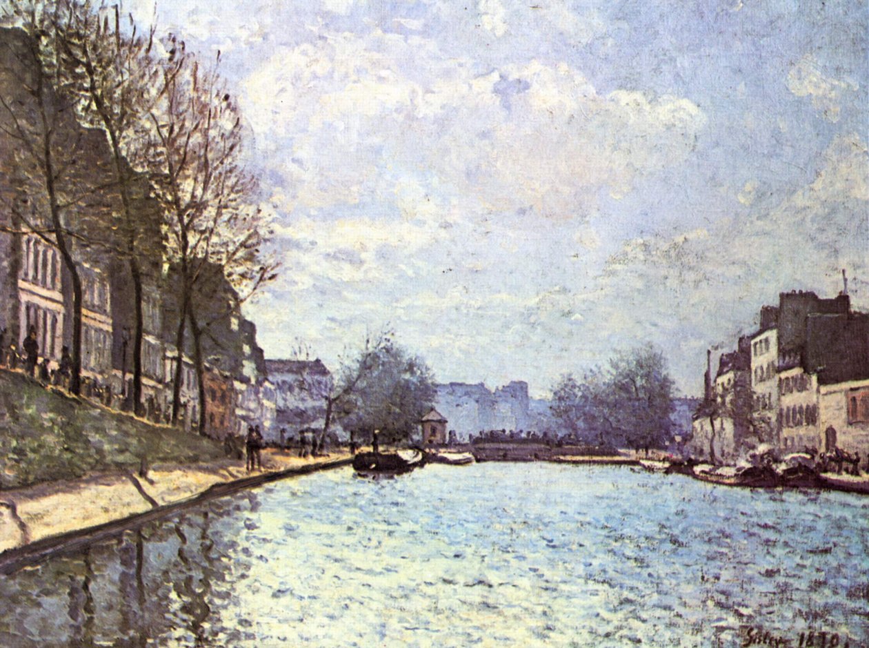 Vue du canal Saint-Martin à Paris - Alfred Sisley