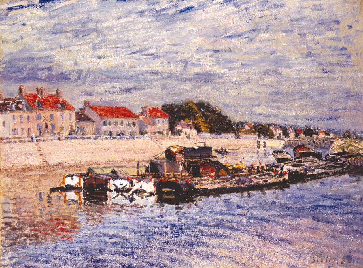 Péniches sur le Loing à Saint-Mammès - Alfred Sisley