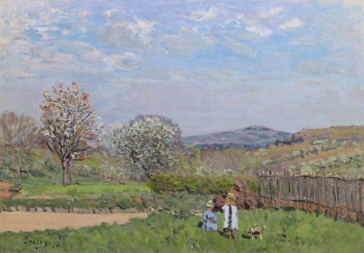 Enfants jouant dans le Pré - Alfred Sisley