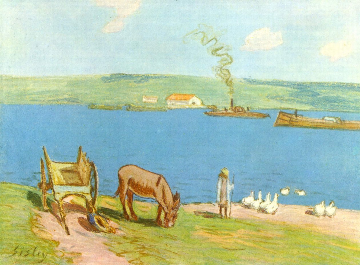 Rives du fleuve - Alfred Sisley