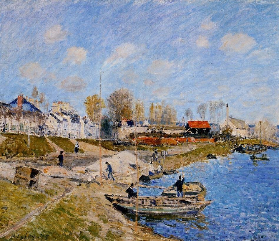 Le Quai à sable - Alfred Sisley