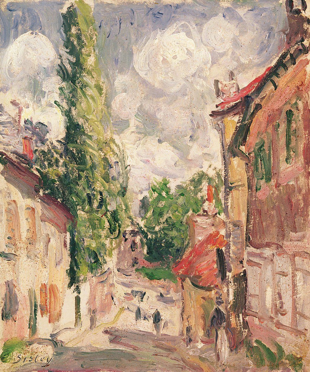 Route dans un Village - Alfred Sisley