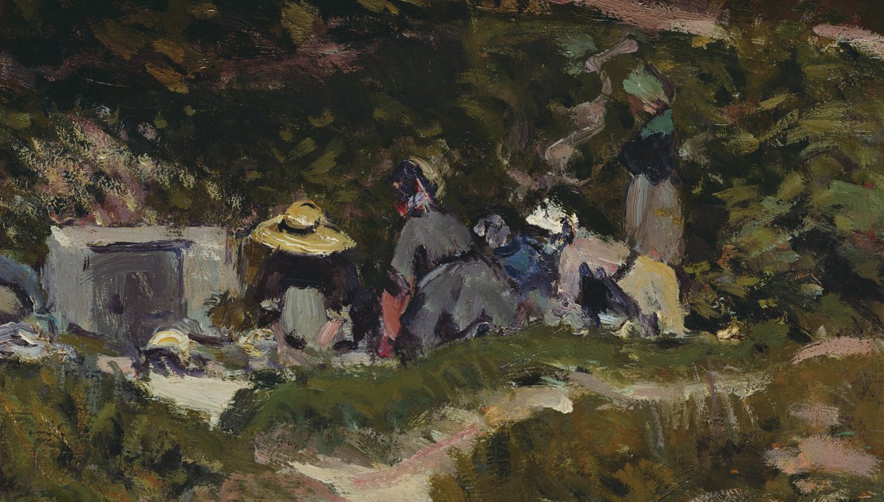 Femmes faisant la lessive (détail) - Alfred Sisley