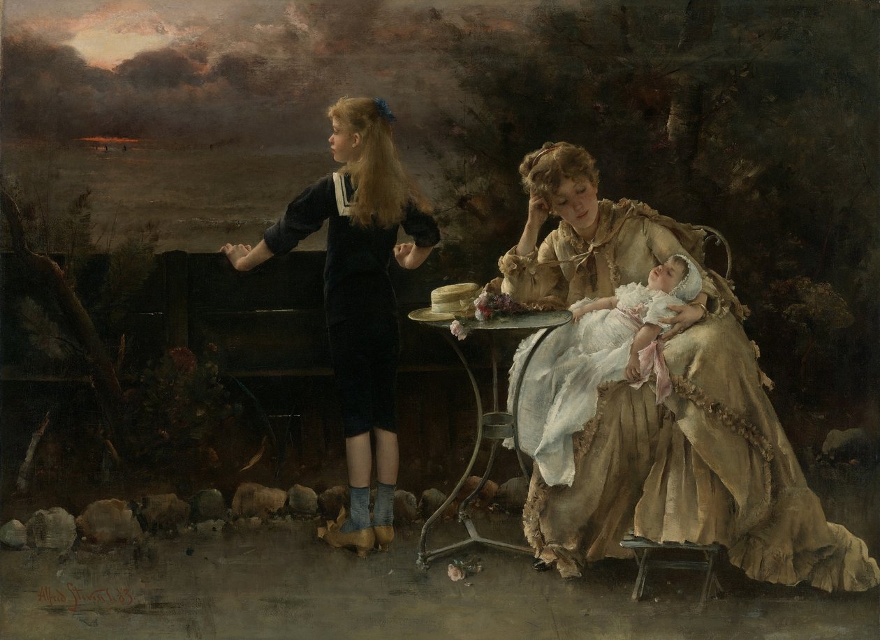 Mère et ses enfants - Alfred Emile Stevens