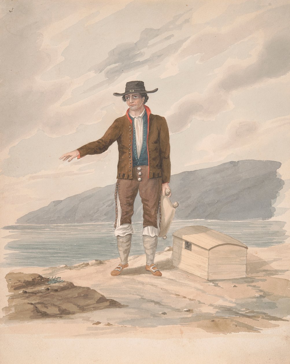 Homme debout sur le rivage - Hierro - Alfred Diston