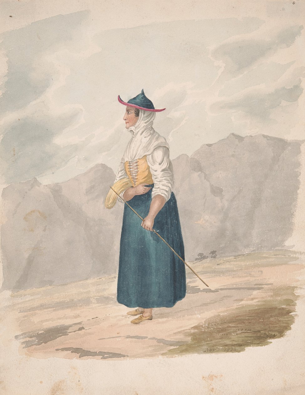 Paysanne avec bâton, La Palma - Alfred Diston