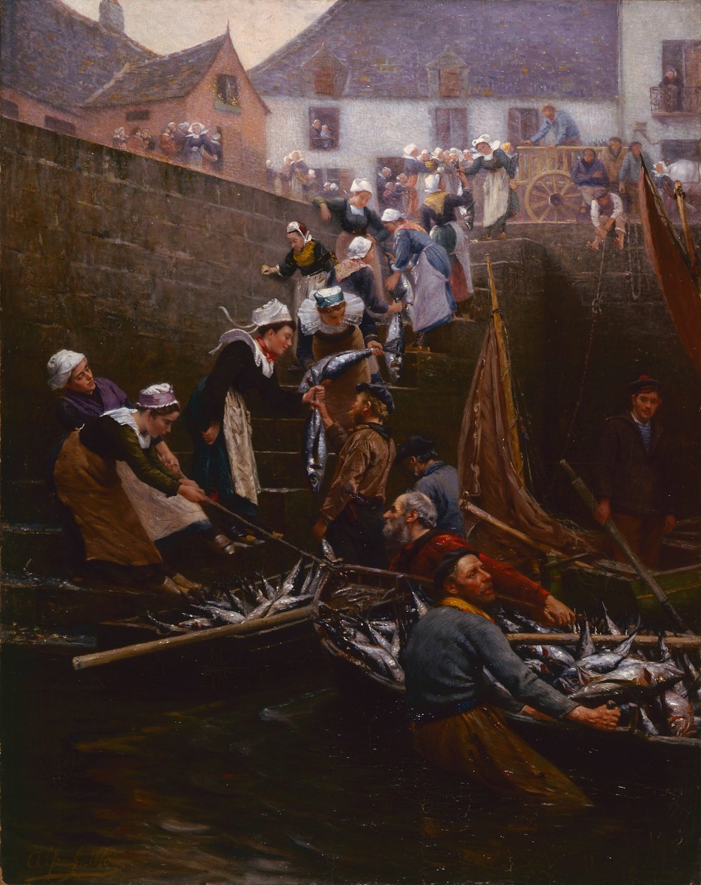 Débarquement du thon à Concarneau - Alfred Guillou