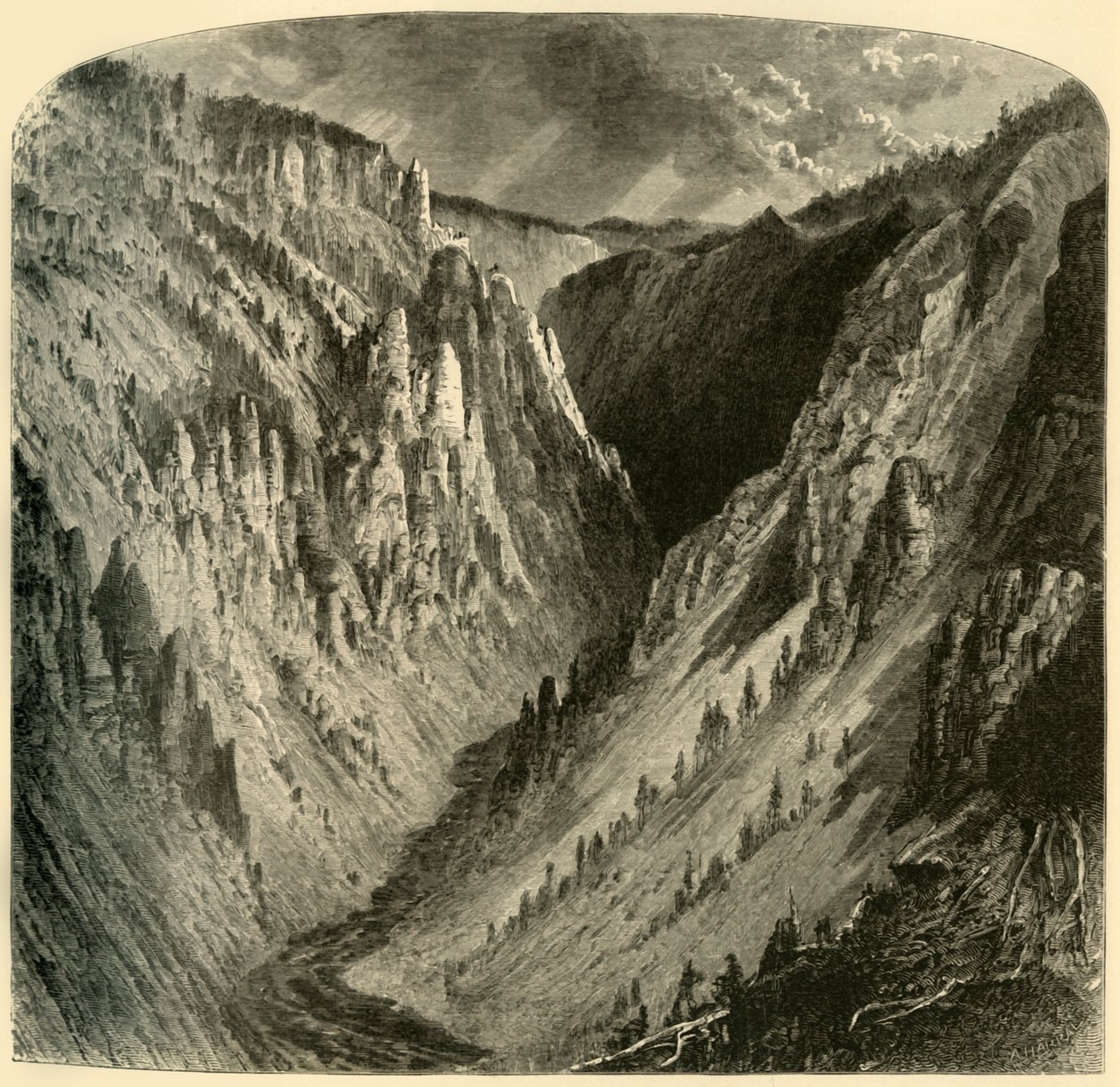 Cañon de Yellowstone, 1872 - Alfred Harral