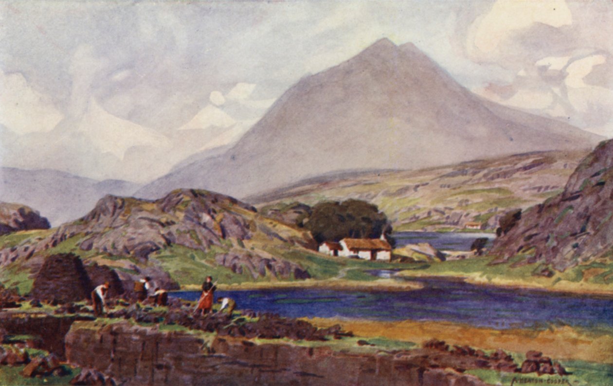 Cueilleurs de tourbe, Connemara - Alfred Heaton Cooper