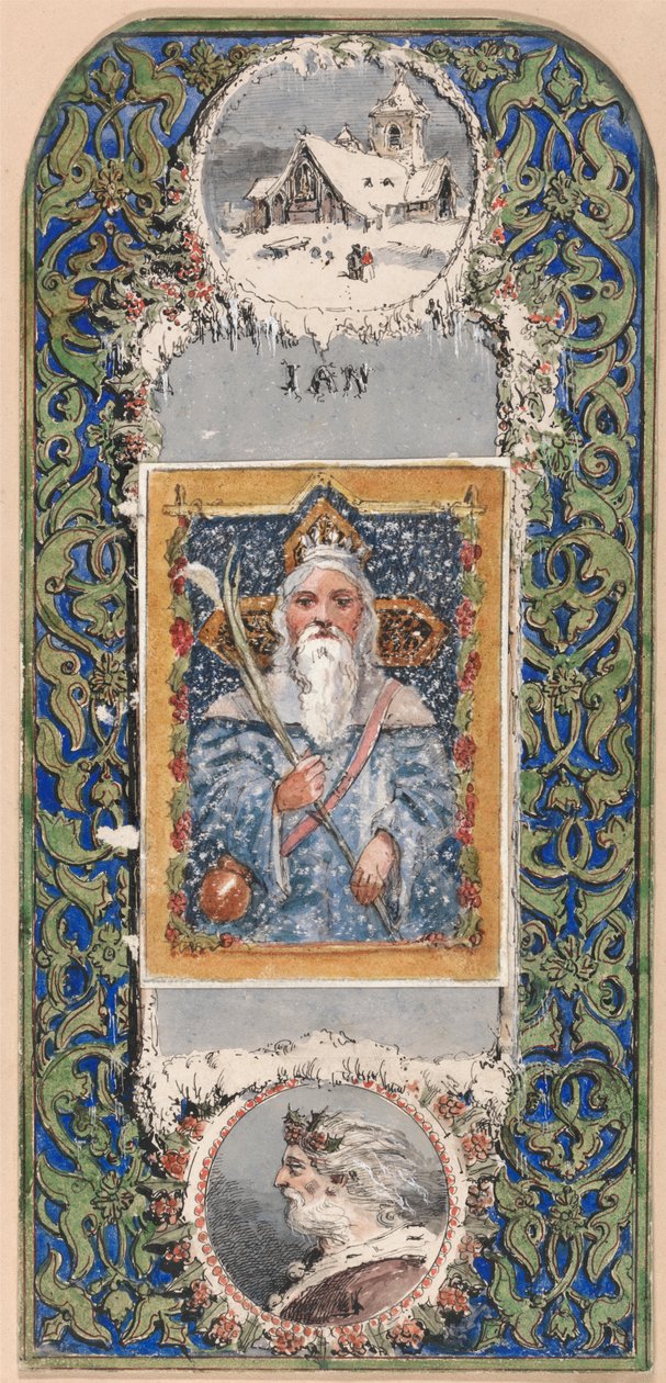 Design de calendrier - Janvier - Alfred Henry Forrester