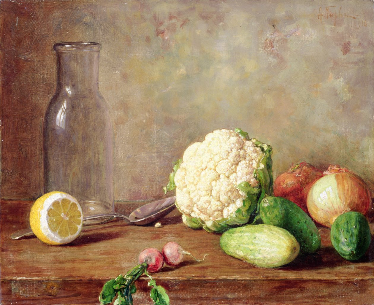 Nature morte avec chou-fleur, 1916 - Alfred Hirv