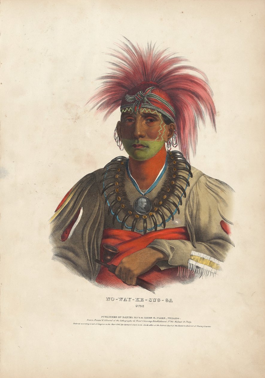 No-Way-Ke-Sug-Ga, Otoe - Alfred Hoffy, after Charles Bird King