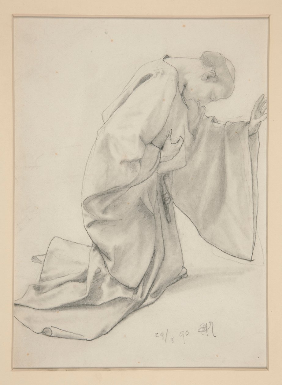 Moine à genoux - Alfred Parsons