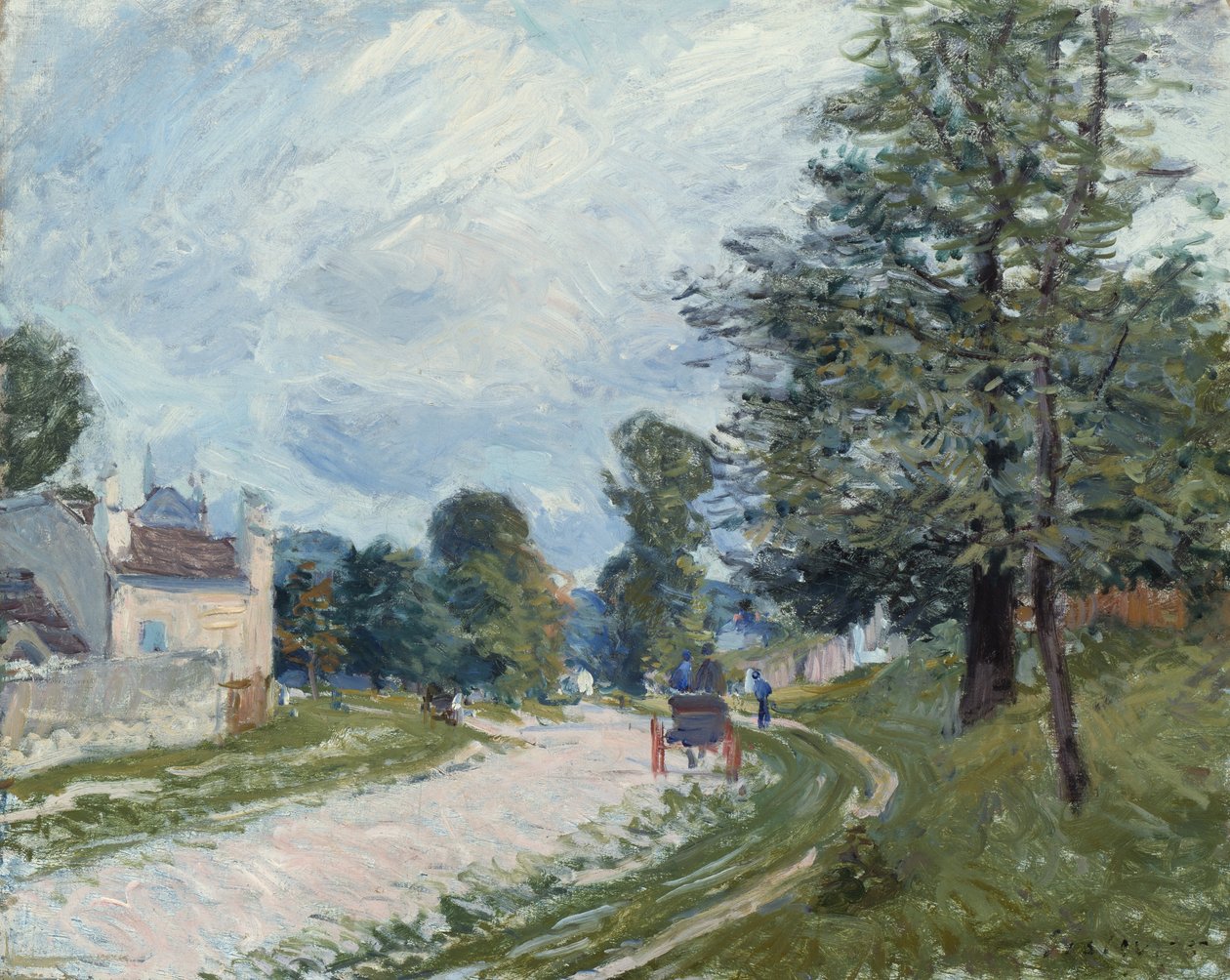 Un virage sur la route - Alfred Sisley