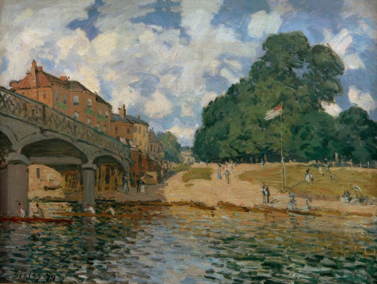 Pont près de Hampton Court - Alfred Sisley
