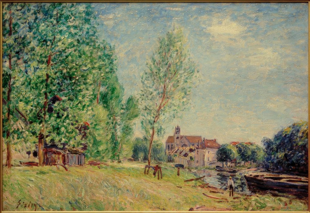 Moret - le chantier naval à Matrat - Alfred Sisley