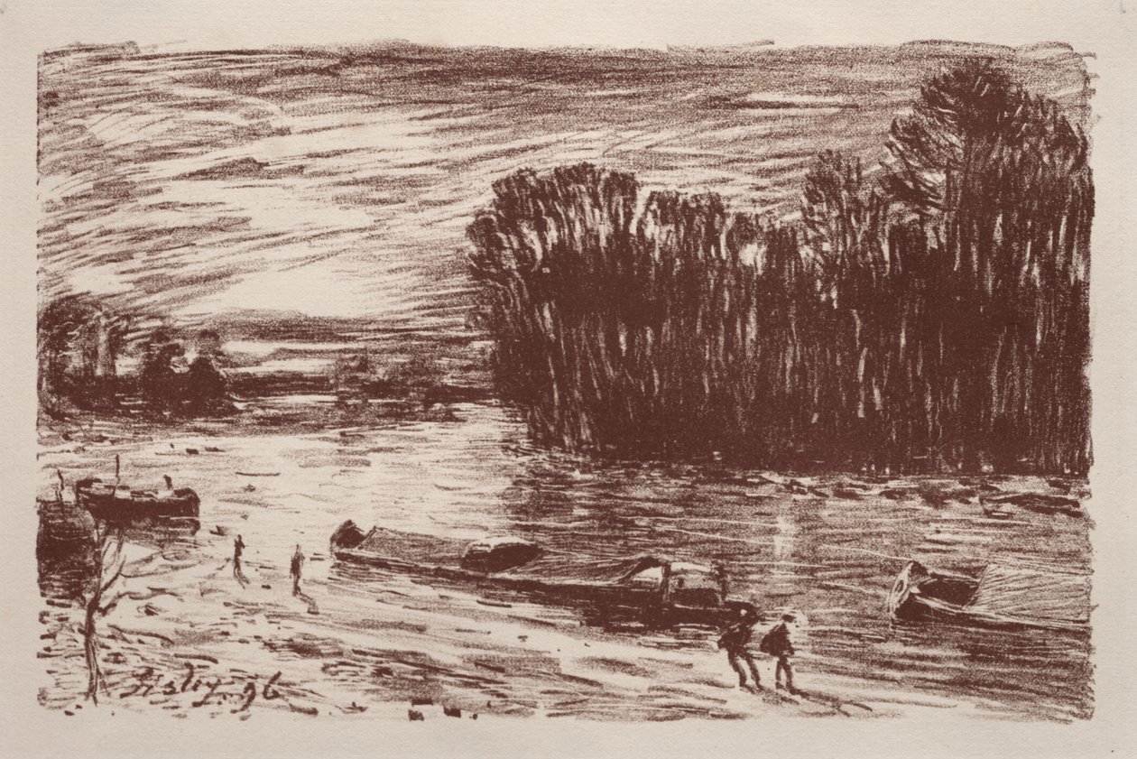 Sur les rives du Loing - Alfred Sisley