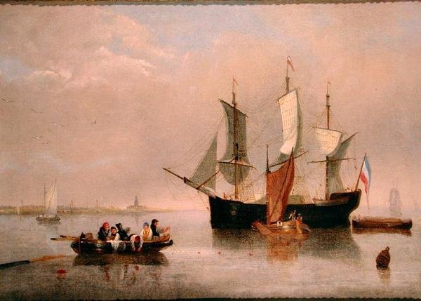 Scène côtière hollandaise - Alfred Stannard