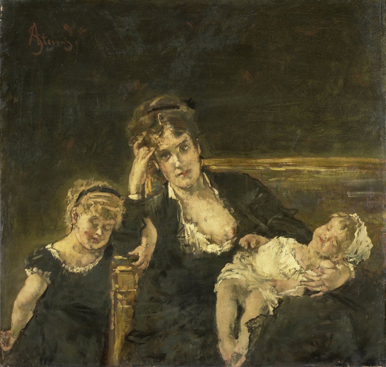La veuve - Alfred Emile Stevens