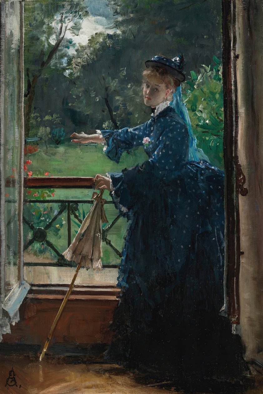 Femme sur le balcon - Alfred Emile Stevens