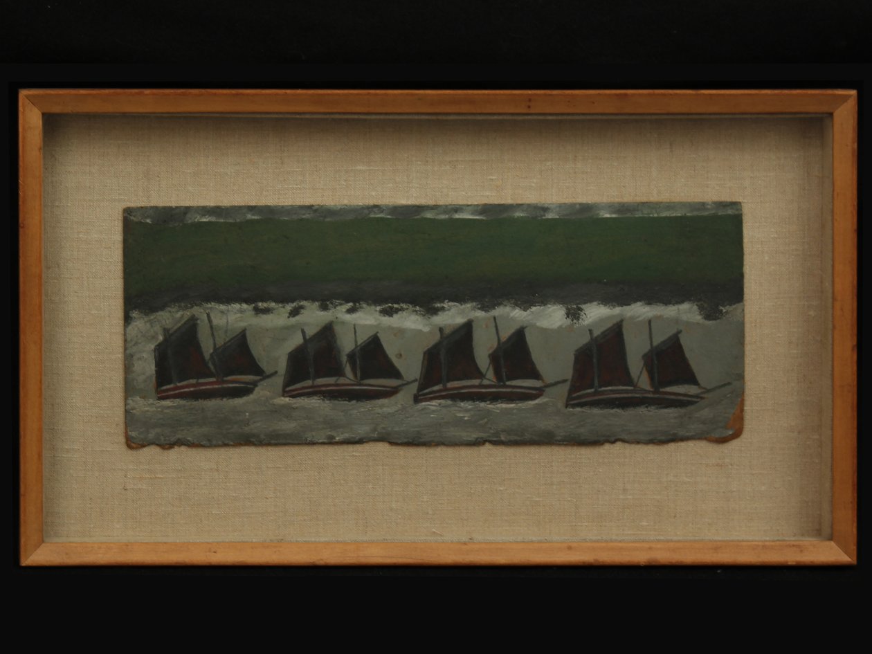 Quatre goélettes, vers 1930 - Alfred Wallis