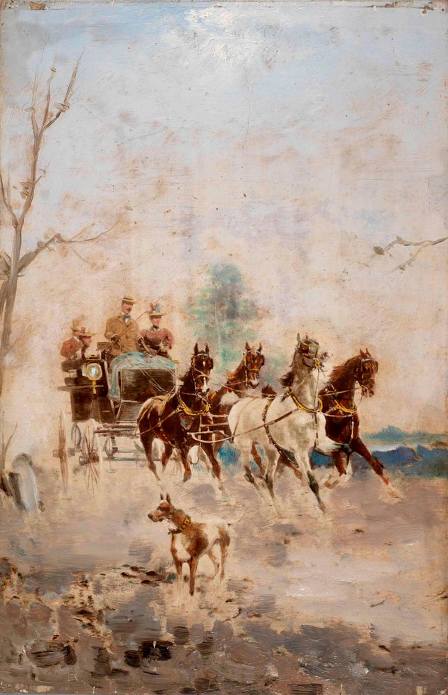 Promenade en calèche à quatre chevaux - Alfredo Tominz