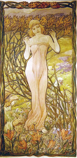Femme jouant de la flûte - Alfredo Baruffi