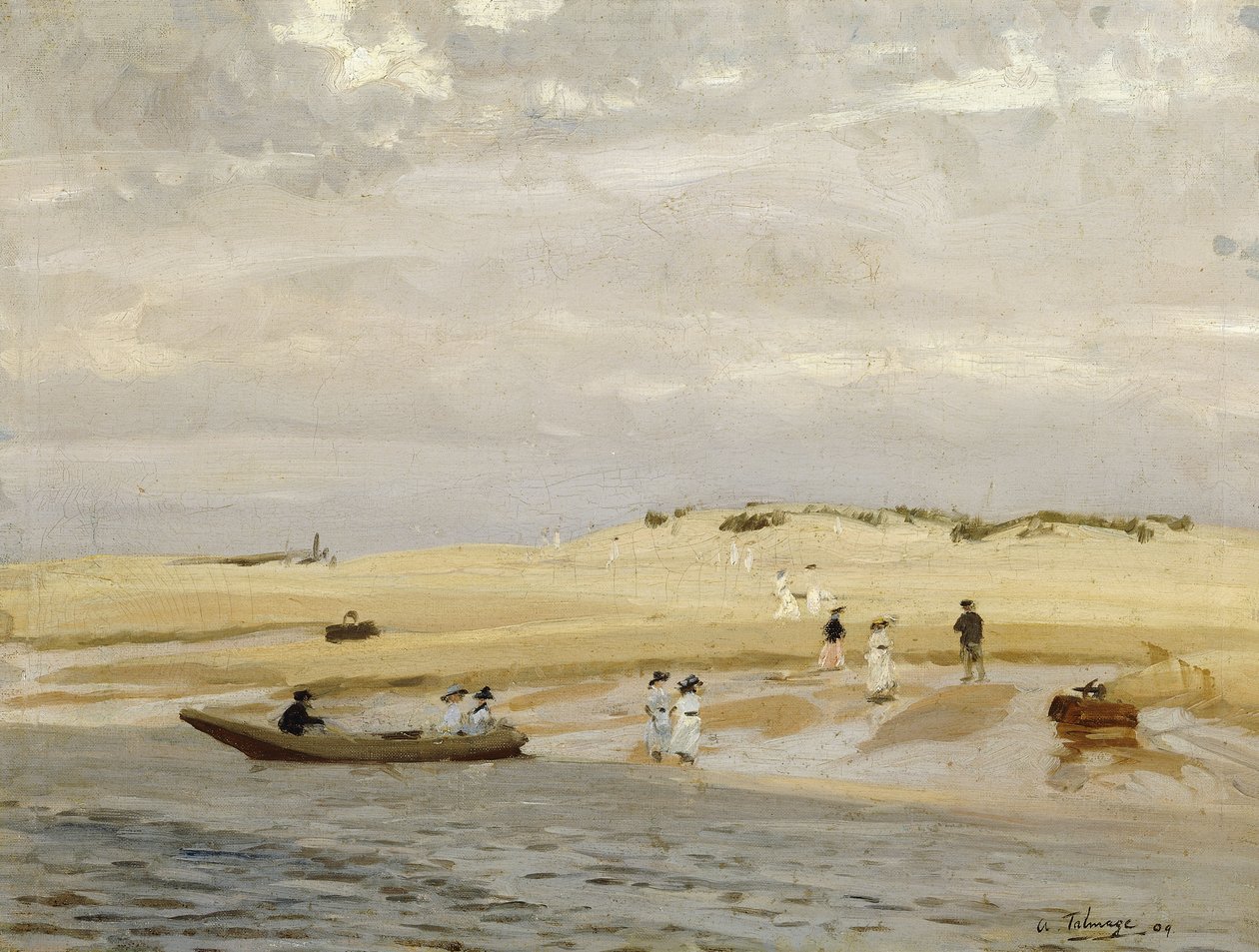Figures sur une plage - Algernon Mayow Talmage