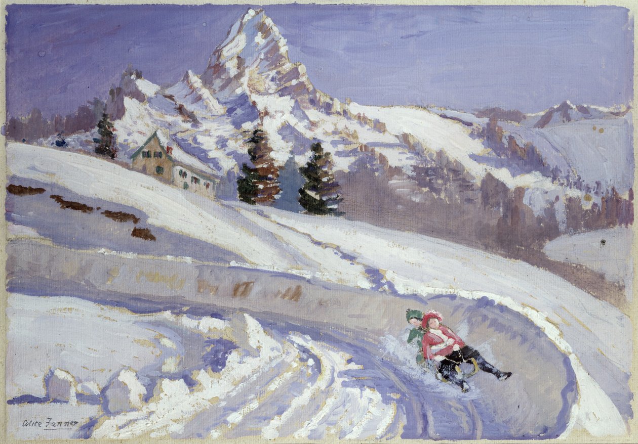 Luge près du Cervin - Alice Maud Fanner
