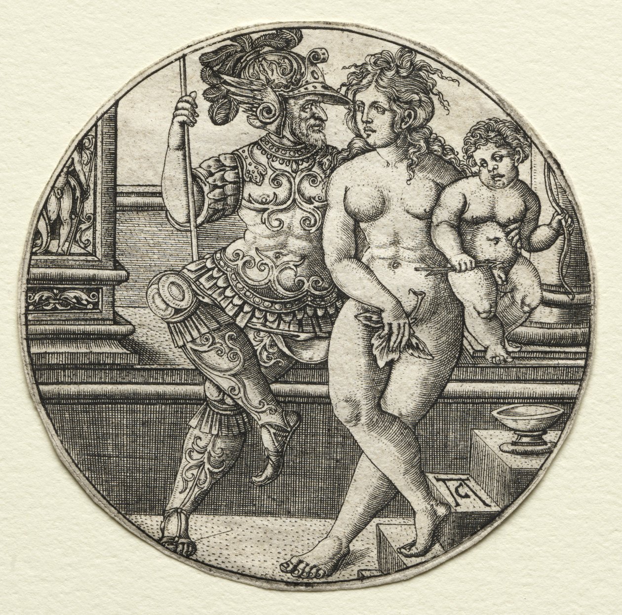 Mars, Vénus et Cupidon - Allaert Claesz