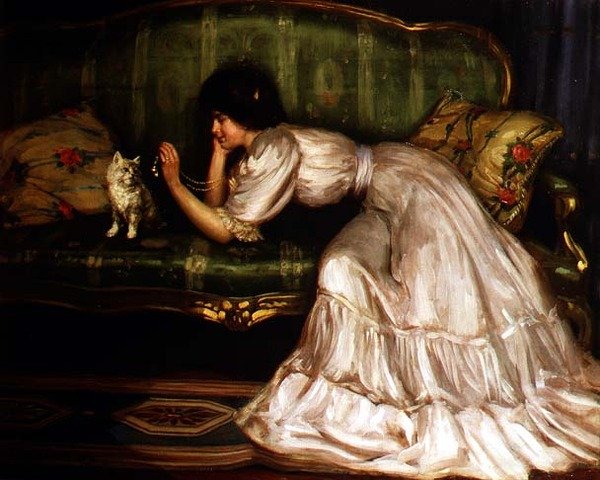 Jouer avec le chaton - Allan Douglas Davidson
