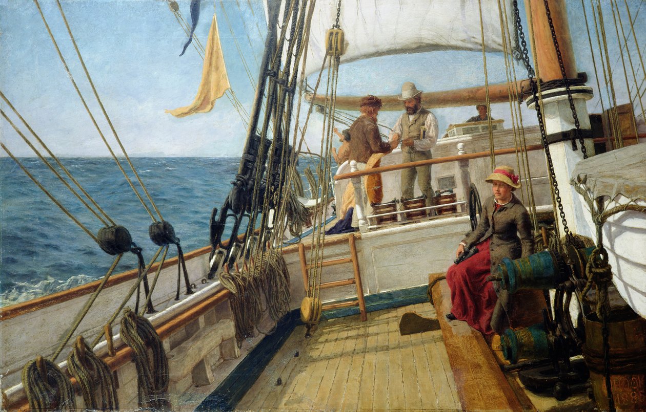 Une conversation en mer - Allan J. Hook